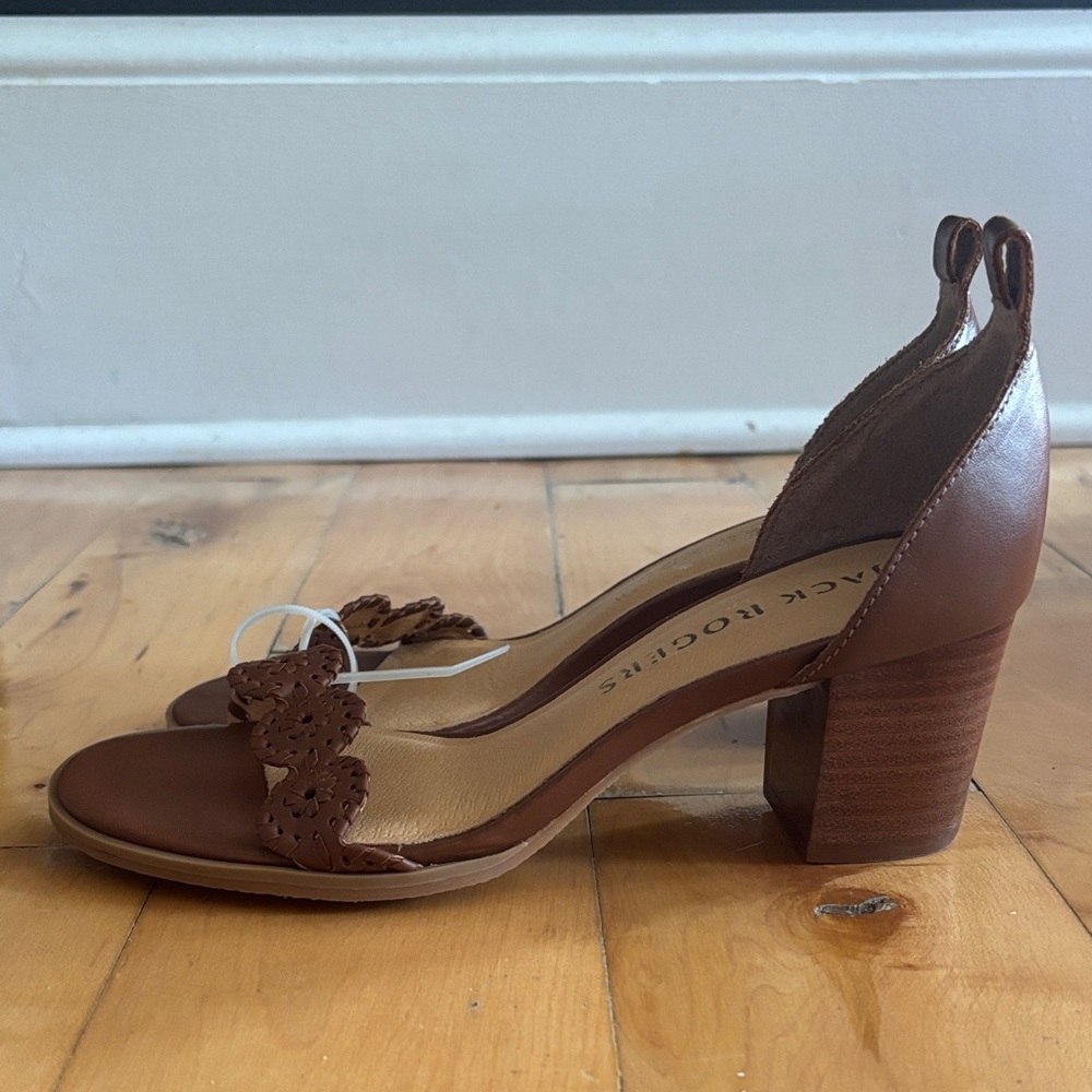 Jack Rogers Brown Leather Heels - Picture 3 of 3